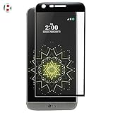 LG G5 Screen Protector Full Coverage Screen Protector for LG G5 HD Clear Anti-Bubble Tempered glass (Black)