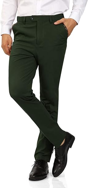 mens slim fit stretch dress pants