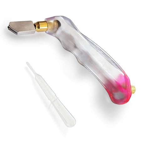 Professionelle Pistolengriff Glasschneider mit Ölbehälter, speziell für Anfänger, ideal für Buntglas, Mosaike von Bloomoak