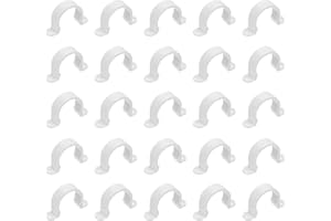 uxcell 100Pcs PVC Pipe Straps, 40mm(1-4/7") Plastic Conduit Strap 2 Holes PVC Pipe Mounting Bracket for PVC Pipe Conduit and 