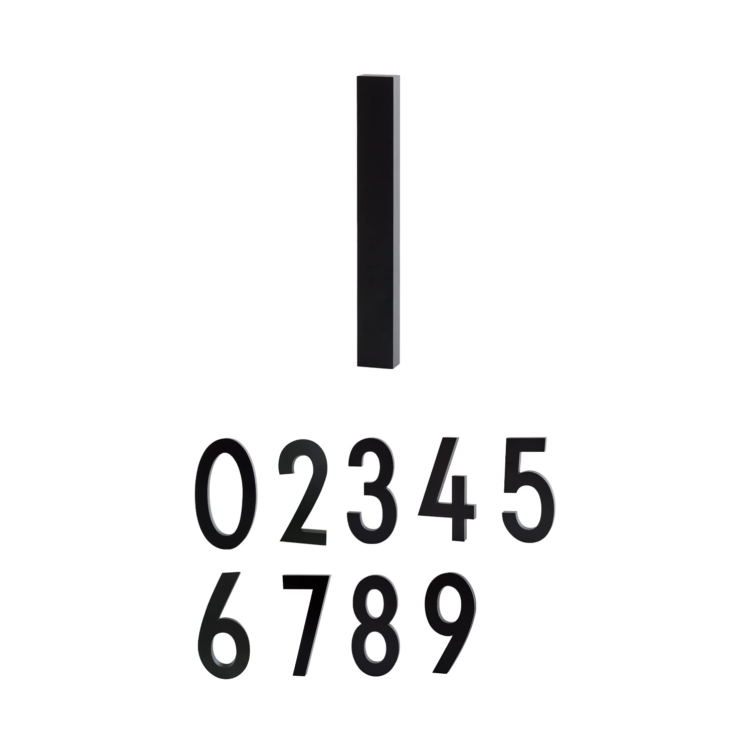 Design Letters Door Numbers 0-9 | Floating House Numbers in Aluminium | Perfect for Wall Decor in Home, Office | Modern House Signs Mounted with Screws/Adhesive Tap | House Letters for Street/Address