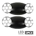 eTopLighting [2 Pack] Emergency Exit Light Standard LED Bug Eye Head LED Spot Light, Black Body Color, 2 Side Lights, Test Button, AGG2215