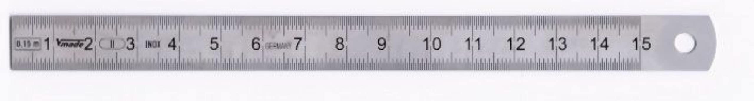 VOGEL 1001260030 - Regla acero inox cromada mate EC Clase II Largo 300 mm - Sección 30 X 1,0 mm