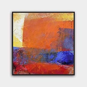 Framed Canvas Wall Art Modern Texture Painting Canvas Prints Home Artwork Decoration for Living Room,Bedroom - 16x16 inches