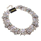 Holylove Gold Chain With Stuning White Crystal Stones Necklace-8041white