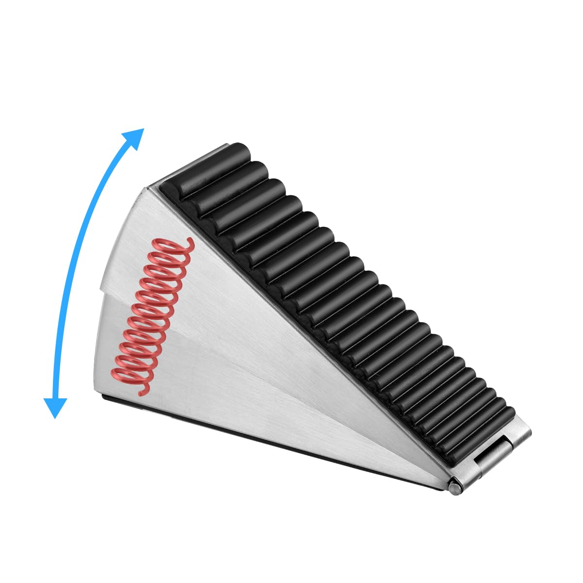 Photo 1 of Heavy Duty Door Stopper, Large Door Stopper for Bottom of Door, Adjustable Spring Loaded Door Stoppe Up to 3 in Tall Door Stop Wedge