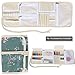 Teamoy Crochet Hook Case, Roll Bag Holder Organizer for Various Crochet Needles and Knitting Accessories, Plum Flowers