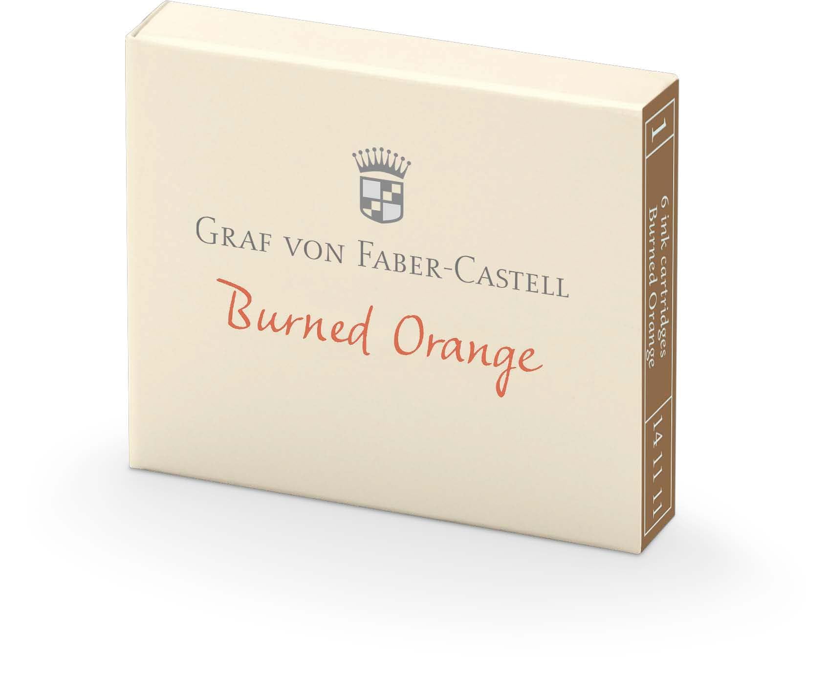 Graf von Faber-Castell 6 ink cartridges Burned Orange 141111,Pink,9 x 50 x 42 millimetres