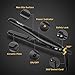 AmoVee Mini Flat Iron Smart Ceramic Tourmaline Hair Straightener Negative Ionic Technology for Travel, Blackthumb 4
