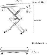 Warmiehomy Adjustable Height Folding Side Table, Portable Laptop Desk - White view 7