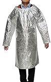 Welding Apron Aluminized Heat Resistant Apron Protective Coat Safety Suit Safety Apparel Flame Resistant Safety Lab Apron Welding Gown