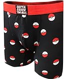 Underboss Men's Pokemon Pokeball Gotta Catch 'Em All Boxer Briefs (Medium)