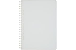 KOKUYO Spiral Dotted Notebook, 7.2'' x 5'' Business Journal B6 Soft Ring Notebooks with 5mm Dot Grid, 80 Perforated Sheets, Clear 1 Subject Notebook, Note Taking for Work. Japan Import (SU-SV548WT-T)