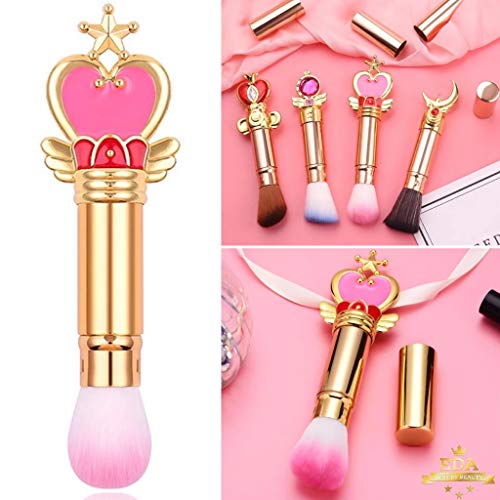 EDA LUXURY BEAUTY ROYAL HEART GOLD PINK EXCLUSIVE MAKEUP BRUSH WITH COVER Flawless Round Design Perfect Blending Blush Foundation Bronzer Contour Highlighter Powder Best Retractable Kabuki Brush Vegan 6 EDA LUXURY BEAUTY ROYAL HEART GOLD PINK EXCLUSIVE MAKEUP BRUSH WITH COVER Flawless Round Design Perfect Blending Blush Foundation Bronzer Contour Highlighter Powder Best Retractable Kabuki Brush Vegan