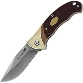 Old Timer Folding Pocket Knife, 2.75" Stainless Steel Clip Point Blade with Liner Lock and Sawcut Handle &ndash; Classic EDC Folding Knife by Schrade