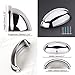 KOOFIZO 10 Pack 3 Inch Bin Cup Drawer Pulls Polished Chrome Cabinet Handles Chrome Cabinet Pulls for Kitchen Cabinets Drawer Dresser Cupboard Bedroom Bathroom
