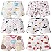 Growth Pal Girls' Panties Boyshort Briefs 6 Pack Soft 100% Cotton Underwear Toddler Undies for Girls-PJ01-S