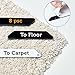 Rug Grippers by LEALSO Gripper – 8 pcs Black Anti Curling Rug Gripper. Anti Slip Straight Carpet Gripper for Corners and Edges – Anti Slip Rug Pad for Rugs – Ideal Rug Stopper For Kitchen | Bathroom