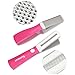 SUPRENT Trilogy Foot File for Dry Scaly Feet, Best Pedicure Tools for Removing Hard, Cracked, Dead Skin Cells, Professional Callus Remover for Both Professional and Home Use (Red)