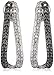 Sterling Silver Black and White Diamond Accent Earrings