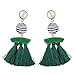 Fashion Bohemian Bead Fringe Long Dangle Earrings Soriee Drop Earrings Beaded Tassel Ear Drop Studs