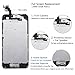 recyco Compatible LCD Screen Replacement for iPhone 6 Plus - White Full Replacement Touch Digitizer with Home Button + Sensor+Front Camera Frame Housing Assembly Panel