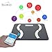 HoooWooo Bluetooth Body Fat Bathroom Scale with Tempered Glass Platform, 9 Body Measurement, Step on it, it will turn on