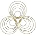 15 Pieces Metal Rings Hoops Macrame Ring for Dream Catchers and Crafts, 2 Inch, 3 Inch, 4 Inch, 5 Inch, 6 Inch (Gold)