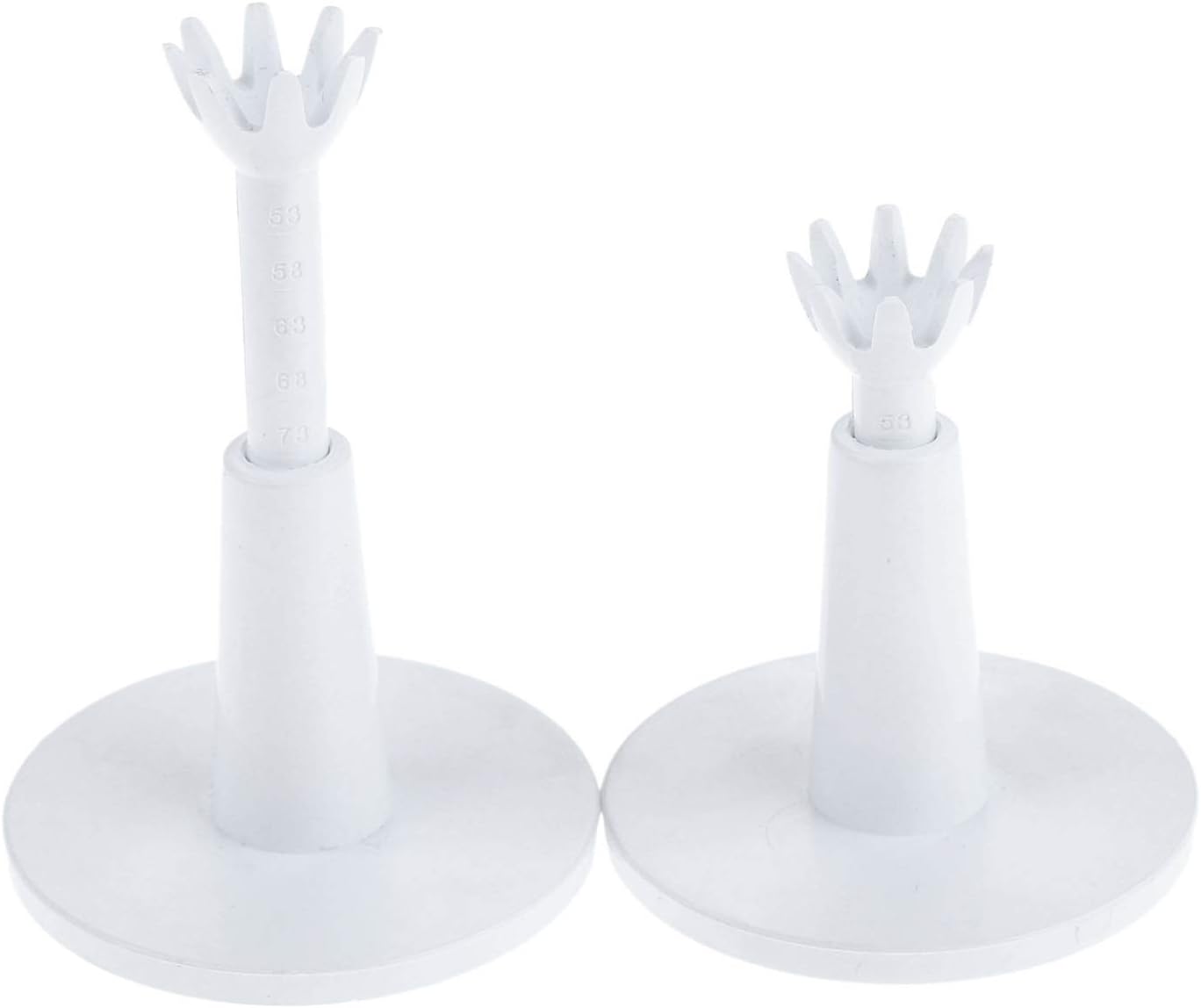 Amazon Com Muxsam 2 Pcs Adjustable Golf Tees White Plastic Golf Tees Holder Driving Range Turn Lock Rubber Tees Adjustable Height Practice Tees Range 53mm 73mm Sports Outdoors