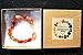 CHARGED Natural Carnelian Agate (Riverbed Agate) Crystal Bracelet Tumble Polished Stretchy + Selenite Heart Charging Crystal Included