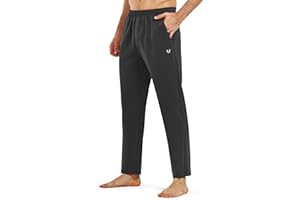 NORTHYARD Men's Yoga Casual Sweatpants Cotton Athletic Lounge Pants Open Bottom Loose Exercise Straight Leg Pant with Pockets