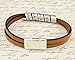 Secret Message spiral stamped bracelet - Your favorite quote or message - Brown - Hand stamped aluminum/leather bracelet with magnetic clasp. Custom made for you.