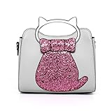 FTSUCQ Womens Kitty Cat Satchels Shoulder Handbags