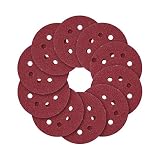 5-Inch 8-Hole Hook and Loop Sanding Discs, 40/80/120/240/320/600/800 Assorted Grits Sandpaper - Pack of 70