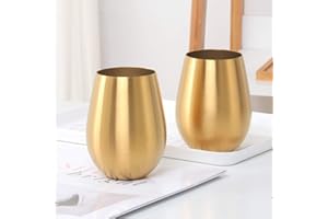2Pcs Stainless Steel Cups, Unbreakable Water Coffee Cocktails Champaign Cup, Cocktail Stainless Steel Cup, for Coffee, Wine, 