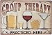 Group Therapy Practiced Here Retro Vintage Tin Sign 12