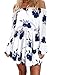 Yobecho Women Sexy Off Shoulder Halter Floral Printed Short Beach Dresses