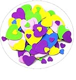 TECH-P Creative Life Self-adhesive EVA Foam Shapes Sticker,Craft Foam Stickers For Embellish cards, Posters, Scrapbooks And More (Heart)