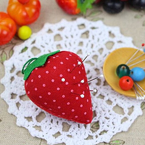 2PCS DIY Craft Strawberry Pin Cushion , Needle Holder Sewing Kit