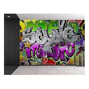 BRAND_NAMEColorful Graffiti Large Wall Mural Removable Peel and Stick Wallpaper