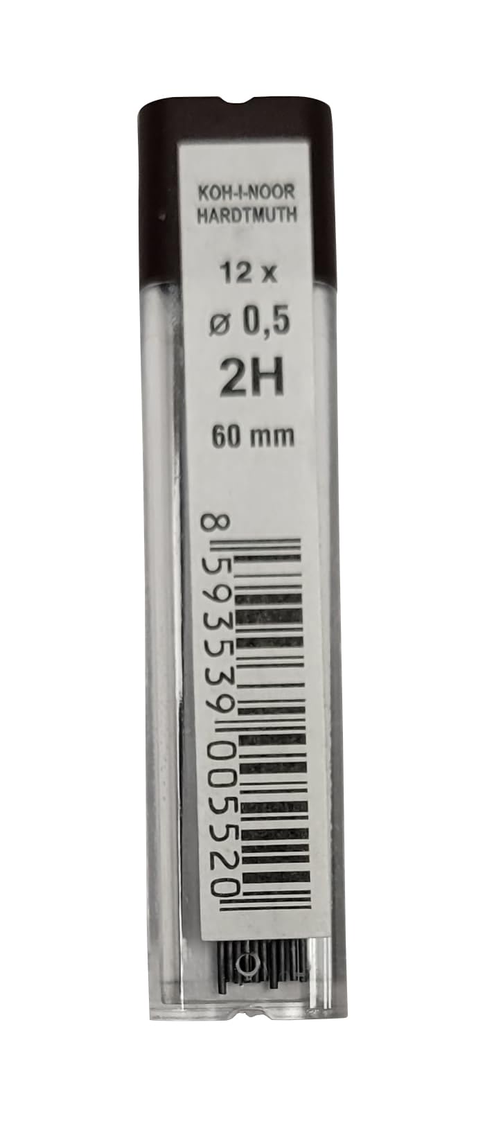 KOH-I-NOOR Fine Graphite Leads for 0.5mm Diameter 60mm 2H Mechanical Pencil