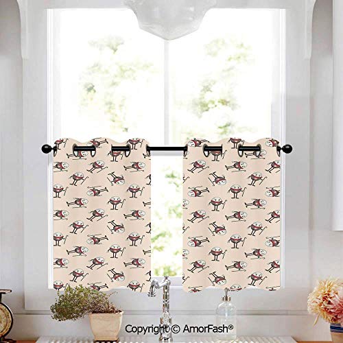 Putien Alice In Wonderland Cafe Curtains Lattice Kitchen Window