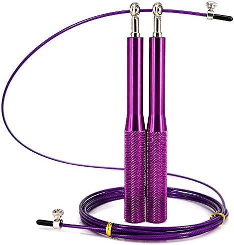 IYOUBOL Jump Rope,High speed skipping rope for High Speed Skipping Exerciser Jumping Workout and Home Premium Quality 3 meters colorful jump rope. (Purple)