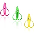 3 Pack Mini Scissors Set - Travel-Sized Tiny Small Scissors with Cover - Portable Snips for Sewing, Crafts, and Yarn, Assorted Colors