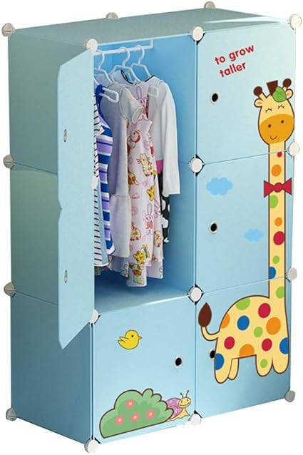 Garde Robe Bebe Bebe Stockage Boite De Rangement En Plastique Assemblee Simple Armoire Enfant Fille Armoire De Stockage Finition Cabinet Fanjiani Color Blue Amazon Fr Cuisine Maison