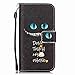 Urberry Iphone 7 Wallet Case, Blue Cat Eyes Case for Iphone 7, Shock-proof Case with a Free Screen Protector