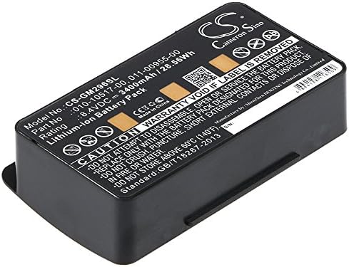 CameronSino GPS Navigator Battery for Garmin 010-00543-00, 100054300, 3580100054300 010-10517-00, 010-10517-01, 011-00955-00 3400mAh 8.4V Li-ion 1 Year Warranty