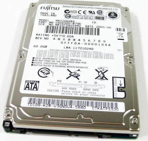 60GB SATA-150 Fujitsu 5400RPM 9.5mm 8MB 2.5in MHT2060BS
