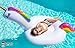 CAPTAIN FLOATY Giant Inflatable Unicorn Pool Float, Pool Toy, Huge 8-Foot Floatie (Giant Raft)