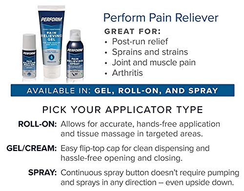 Perform Cooling Pain Relief Gel For Muscle Soreness, Post-Workout Aches, Joint Pain, Arthritis, and Back Pain, Non-NSAID Pain Reliever for Cold Therapy, Cryotherapy Topical Analgesic, 3 oz. Roll-On - Thumbnail 2